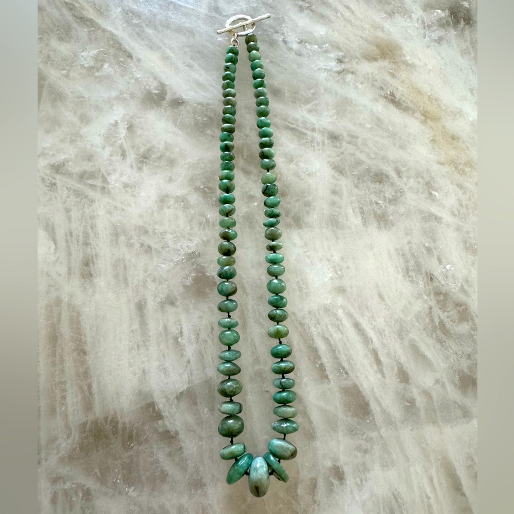 Emerald (Brazilian) Rondelle Necklace | Saks Fifth Ave |  18.5in long West Palm
